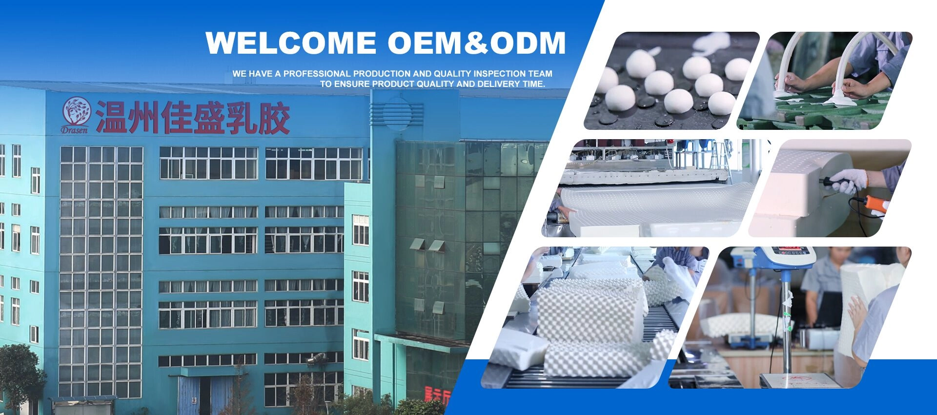 Nhà máy gối cao su chuyên nghiệp