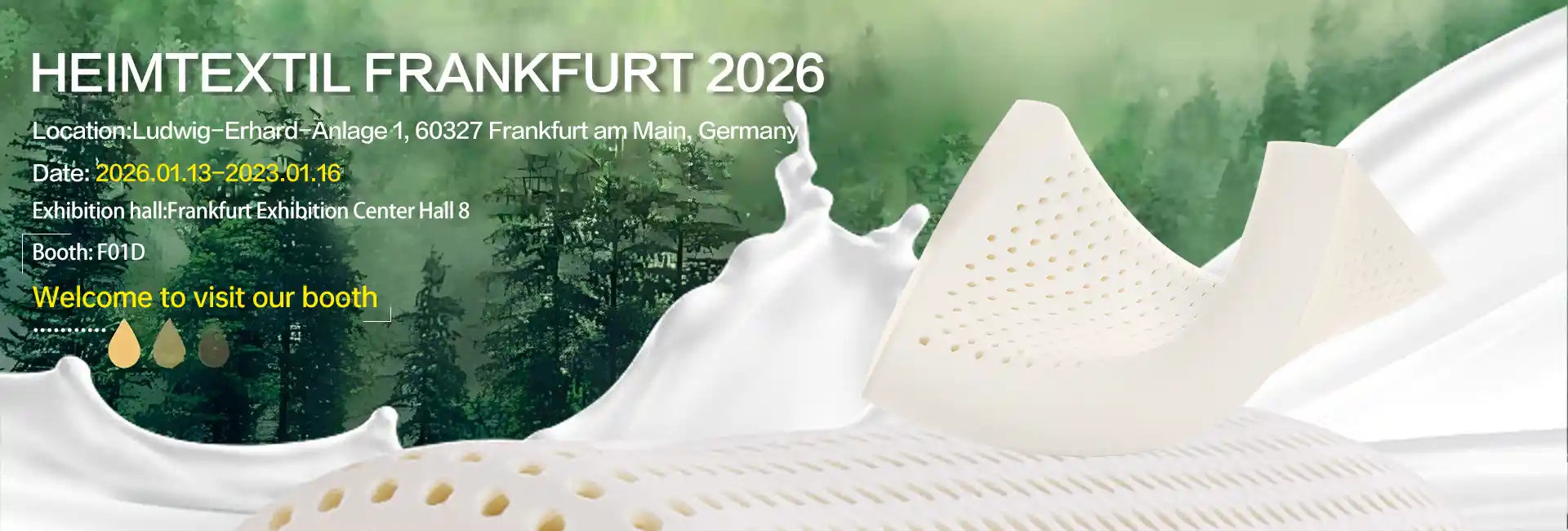 Sẵn sàng cho Hội chợ Dệt may Thương mại và Gia dụng Quốc tế 2026? Ghé thăm Jiasheng Latex tại F01D